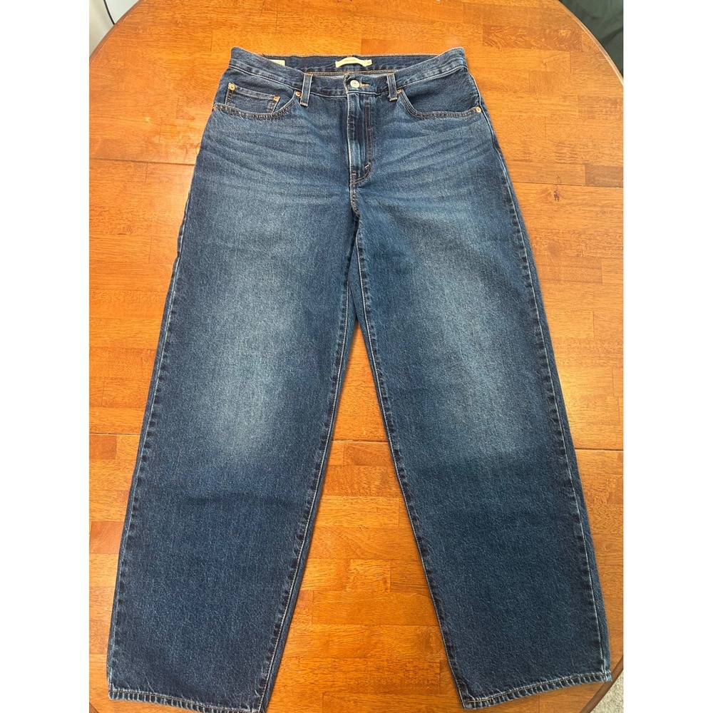 Levi's Baggy Dad Jeans Women 30 Blue Denim Wide Leg High Rise Premium
